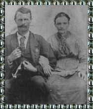 George W. Morrow & wife.  Photo from Dianne Minney-Gammill.  Copy of tintype.